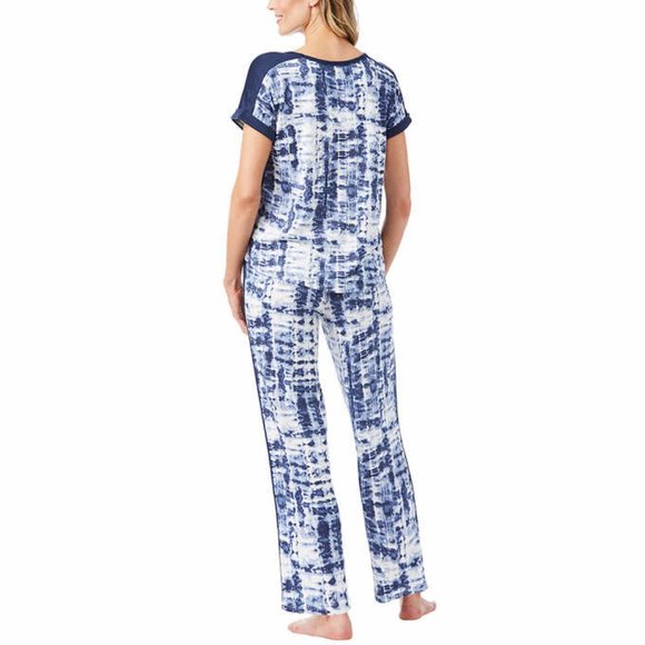 Lucky Brand Women's 4 piece PJ Set Blue Soft Knit Regular and Plus Sizes - Picture 2 of 7